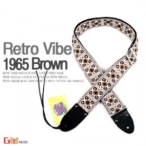 (지엠뮤직_스트랩) RetroVibe 1965 Brown 기타멜방 리트로바이브 Strap 기타끈 멜빵끈