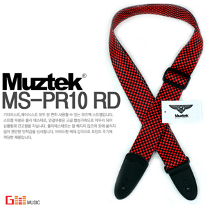 (지엠뮤직_스트랩)Muztek MS-PR-10 RD 체크 기타멜방 뮤즈텍 Strap