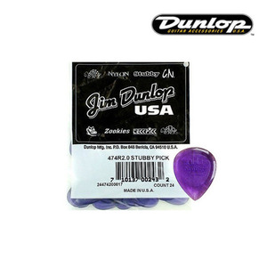 던롭 피크 기타피크 스터비 2.0mm 474R2.0 (봉지 24) Stubby Dunlop Pick