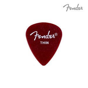펜더 피크 캘리포니아 클리어 RED Thin Fender 351 Shape California Clear Pick 098-1351-109