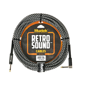 RETRO SOUND Cable 7m Angle Black/Silver (RS-700L BS) /PLUG 1자+ㄱ자/ 레트로 사운드 악기케이블 잭선
