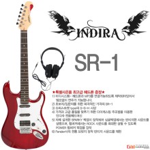 (지엠뮤직_일렉기타) INDIRA SR-1 인디라기타 앰프없이 연주가능한 MP3와 헤드폰 단자 장착모델